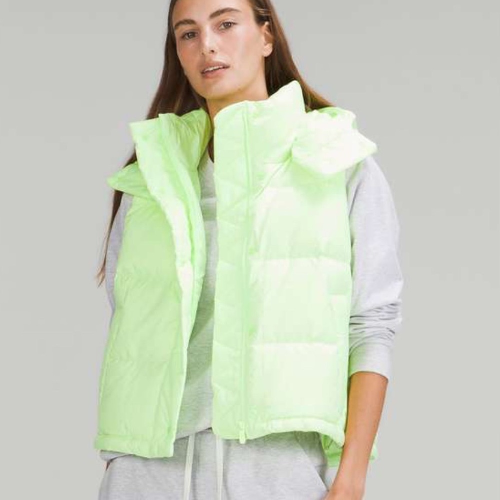 Lululemon Wunder Puff Cropped Vest Faded Zap size 10